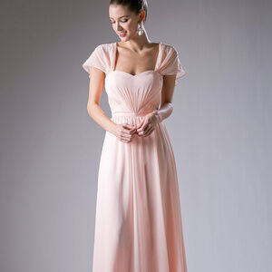 Cap Sleeves Lace Long Prom Dress CDCH532